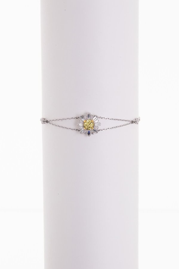 Baguette Cut Swarovski Crystal Sunshine Charm Bracelet