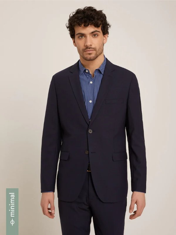 Washable Wool Laurier Blazer in Navy