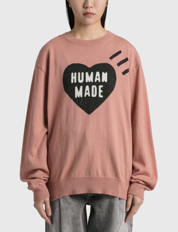 HBX HUMAN MADE Heart Knit Sweater $185.00