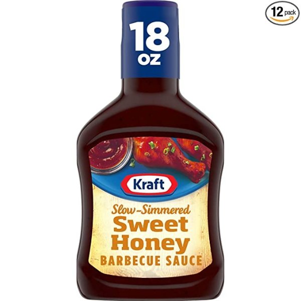 Sweet Honey BBQ Sauce (18 oz Bottles, Pack of 12)