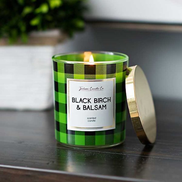 Black Birch and Balsam Jar Candle