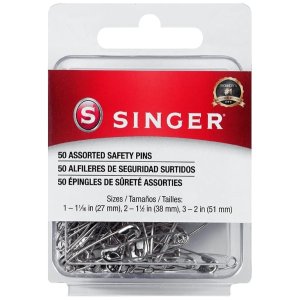 SINGER Safety Pins, 50 Count, Size 1-3 Pkg