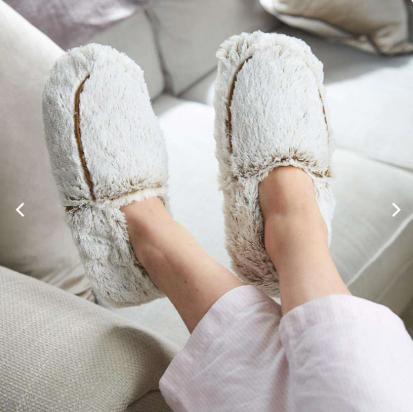 Marshmallow Brown Warmies Slippers