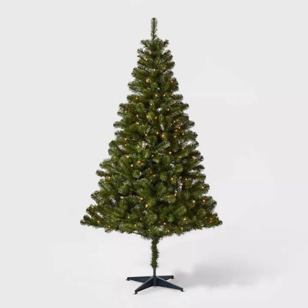 6ft Pre-lit Artificial Christmas Tree Alberta Spruce Clear Lights - Wondershop&#8482;