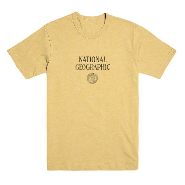 National Geographic Vintage Society Yellow Logo T-Shirt
