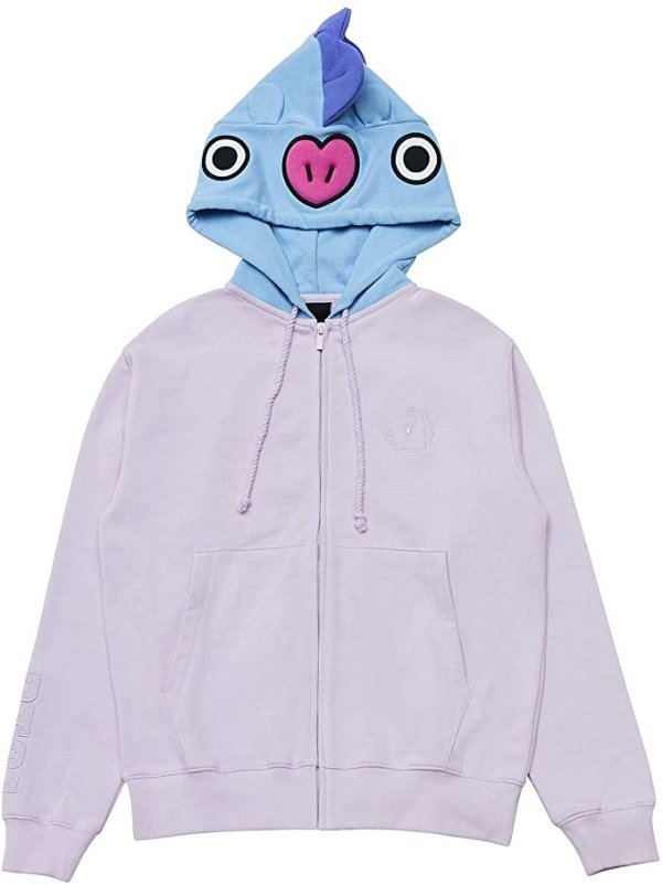 Official Merchandise by Line Friends - Character French Terry Hoodie Sweatshirts for Men and Women