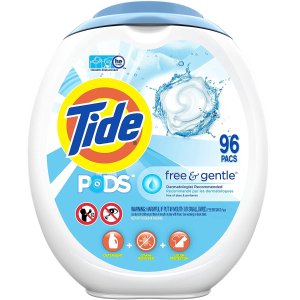 Tide PODS Free and Gentle Laundry Detergent, 96 Count
