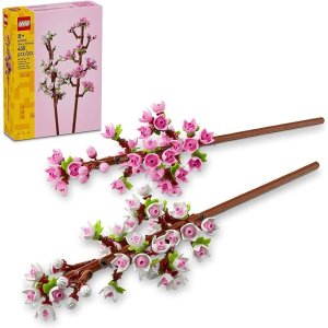 LegoCherry Blossoms Celebration Gift, Buildable Floral Display for Creative Kids, White and Pink Cherry Blossom, Spring Flower Gift for Girls and Boys Aged 8 and Up, 40725