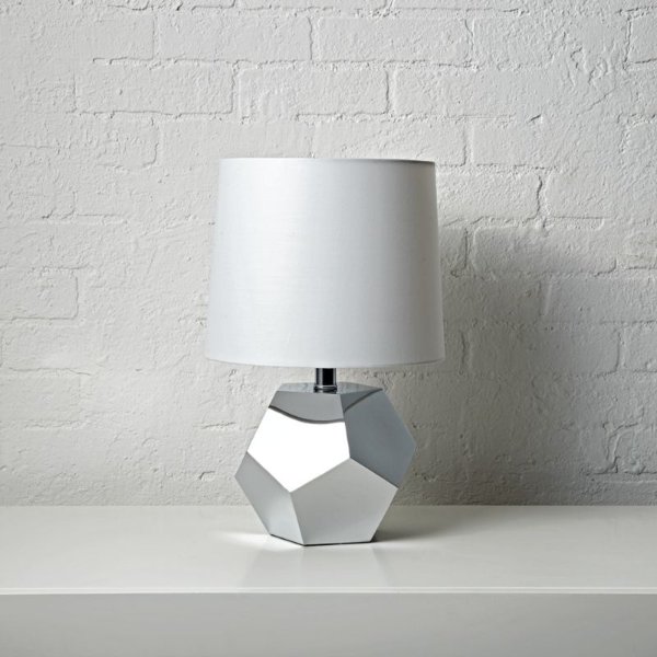 Geometric Silver Lamp + Reviews | Crate and Barrel