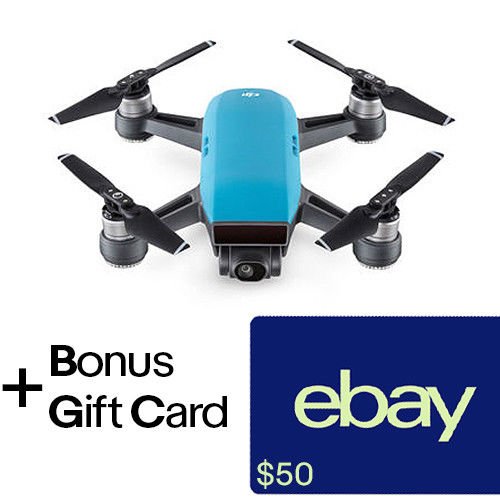 DJI Spark Sky Blue Quadcopter Drone - 12MP 1080p Video + $50 eBay Gift Card | eBay