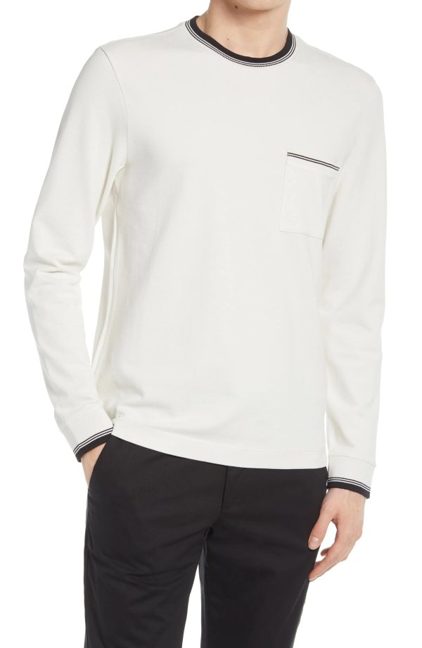 Club Monado Long Sleeve Pique Pocket T-Shirt