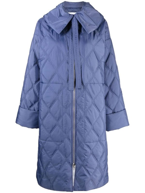 recycled polyester quilted coat