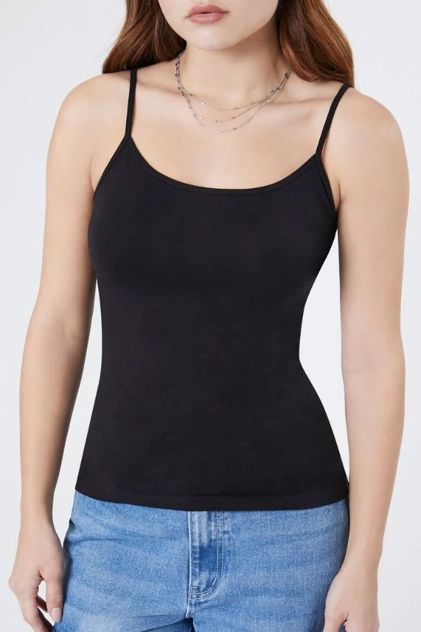 Fitted Cotton-Blend Cami