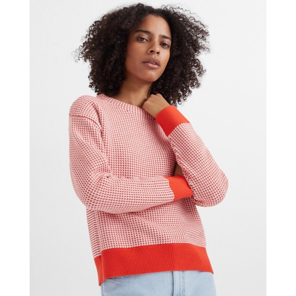 Tri-Color Stitch Sweater