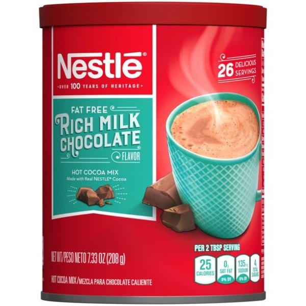 Fat Free Rich Milk Chocolate Hot Cocoa Mix 7.33 oz.