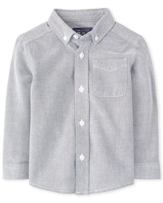 Baby And Toddler Boys Uniform Long Sleeve Oxford Button Down Shirt