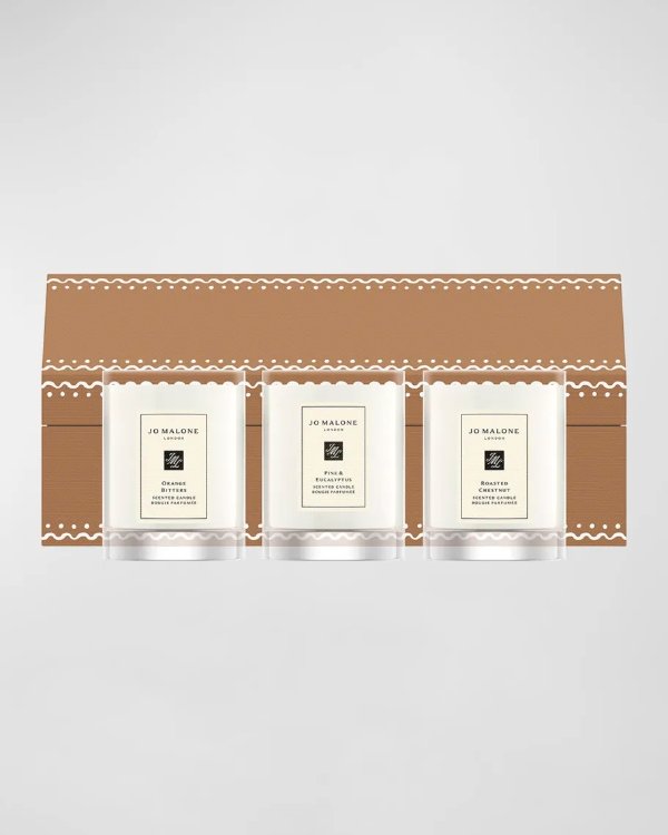 Trio of Travel Candles, 3 x 65 g