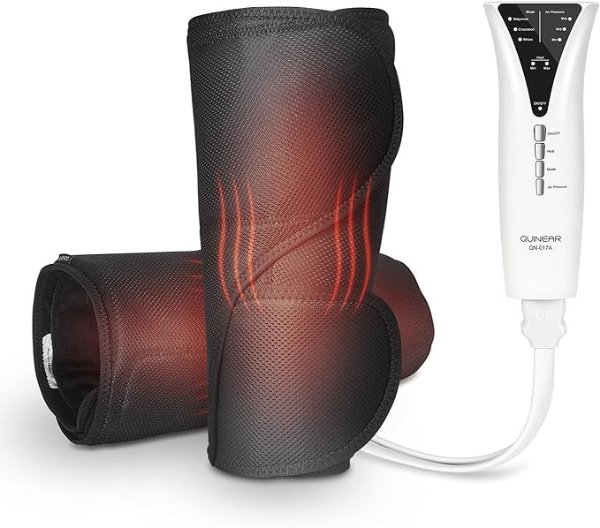 Leg Massager with Heat and Air Compression, Calf Massager with 3 Modes 3 Intensities 2 Heating for Circulation and Pain Relief