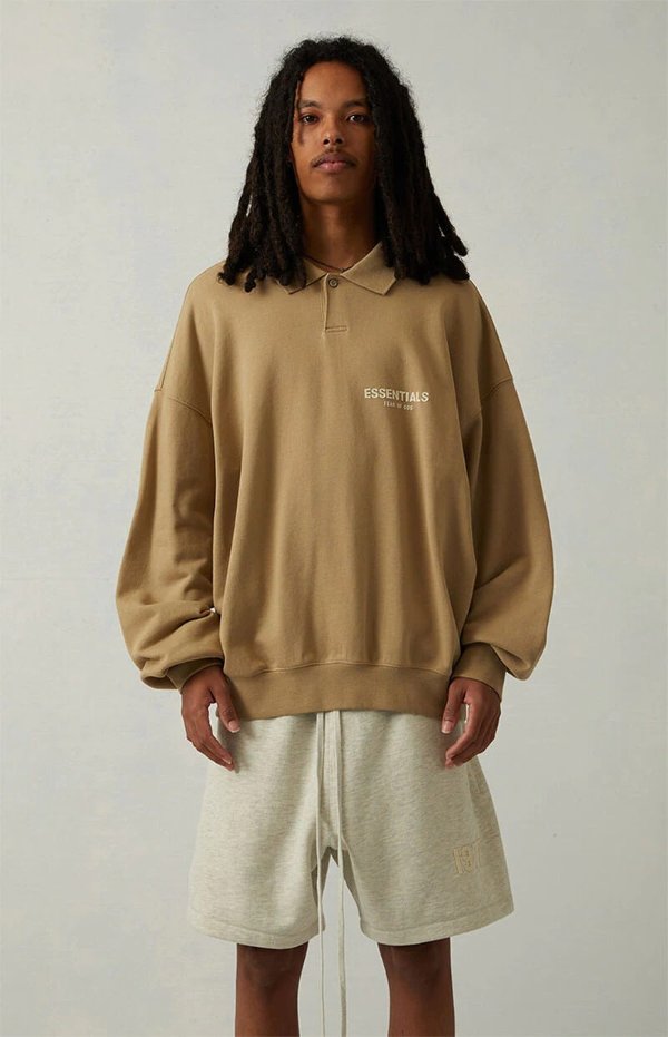 Oak Long Sleeve Polo Sweatshirt | PacSun