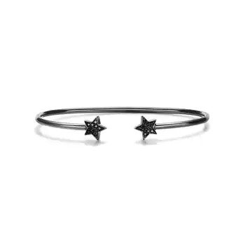Let's Play 'Wrist Play' 18K Gold Black Diamond Stars Bangle | Chow Sang Sang Jewellery eShop