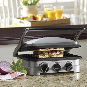 Cuisinart - Griddler Stainless Steel 4-in-1 Grill/Griddle and Panini Press