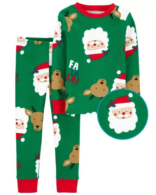 Toddler 2-Piece Christmas 100% Snug Fit Cotton PJs