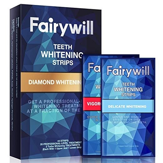 Teeth Whitening Strips Sensitive Teeth, Professional Effect Whitening Strips Kits Whitestrips Remove Coffee Tea and Tobacco Stains in 30Mins, Pack of 44 Pcs Teeth Strips
