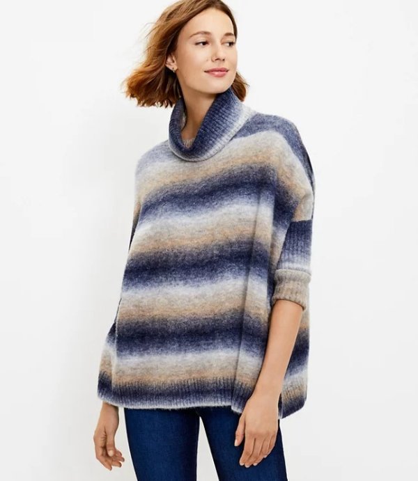 Loft turtleneck hotsell poncho sweater