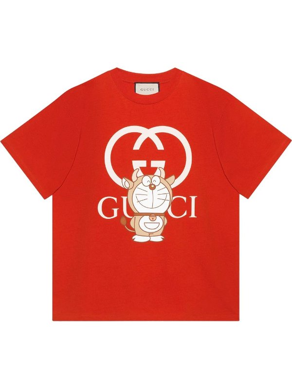 x Doraemon logo-print T-shirt