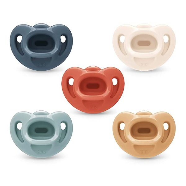 Comfy Orthodontic Pacifiers, 0-6 Months, Timeless Collection, Pack of 5