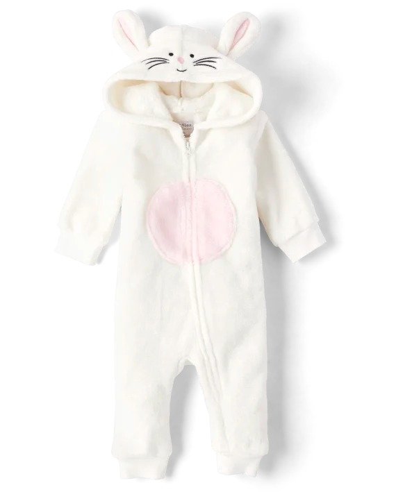 Unisex Baby Long Sleeve Bunny Coverall | The Children's Place - BUNNYS TAIL