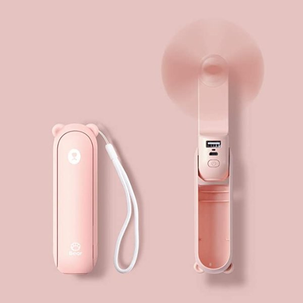 JISULIFE Handheld Mini Fan-Pink