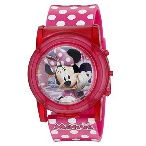 Disney Girl's Quartz Plastic Casual Watch, Color:Pink @ Amazon
