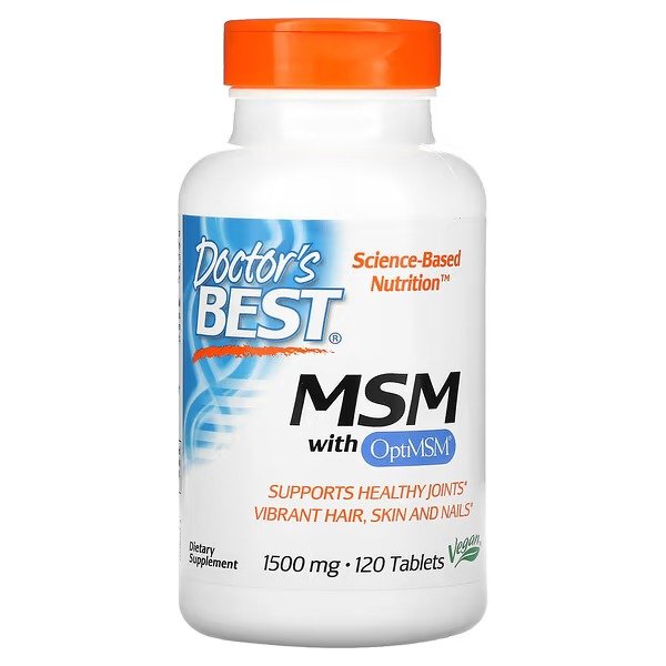 , MSM with OptiMSM, 1,500 mg, 120 Tablets