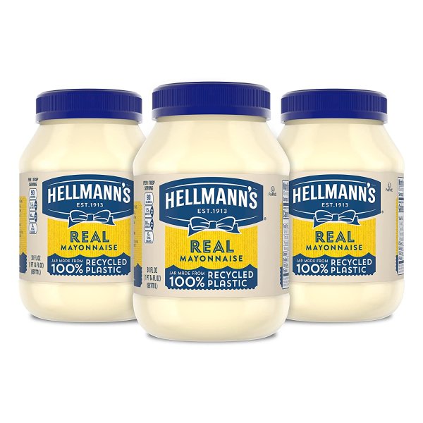 Mayonnaise For a Creamy Condiment for Sandwiches and Simple Meals Real Mayo Gluten Free, Made With 100 percent Cage-Free Eggs 30 oz,3 count (Pack of 1)