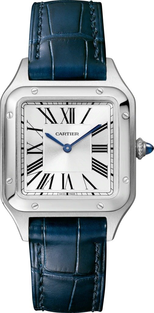 Santos-Dumont watch: Santos-Dumont watch, small model, high autonomy quartz movement (~ 6 years). Steel case