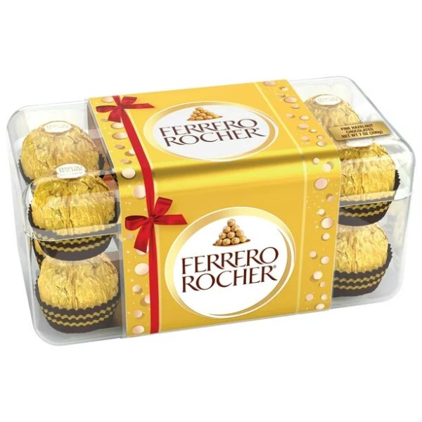Ferrero Rocher Gourmet Milk Chocolate Hazelnut,  7 oz, 16 Count