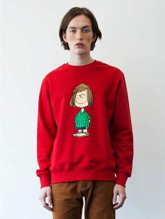 [Unisex] Peanuts_Original Sweatshirts - Red