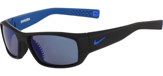 Brazen R MAX Optics Matte Black/Blue Sport Wrap Sunglasses - Eyedictive