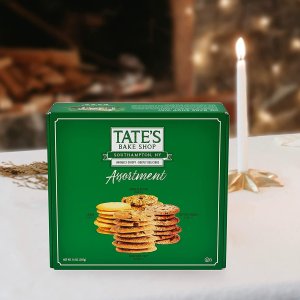 Tate's Bake Shop Cookies Gift Box, Chocolate Chip, Oatmeal Raisin, Butter Crunch and Lemon Cookies, 14 oz