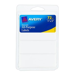 Avery Removable Writable Rectangular Labels, 1 x 3 Inch