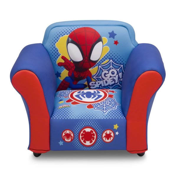 Marvel Spidey and His Amazing Friends Upholstered Chair with Sculpted Plastic Frame by Delta Children