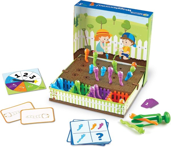 Wriggleworms! Fine Motor Activity Set - 47 Pieces, Ages 3+ Toddler Learning Toys, Develops Toddler's Fine Motor and Color Recognition Skills