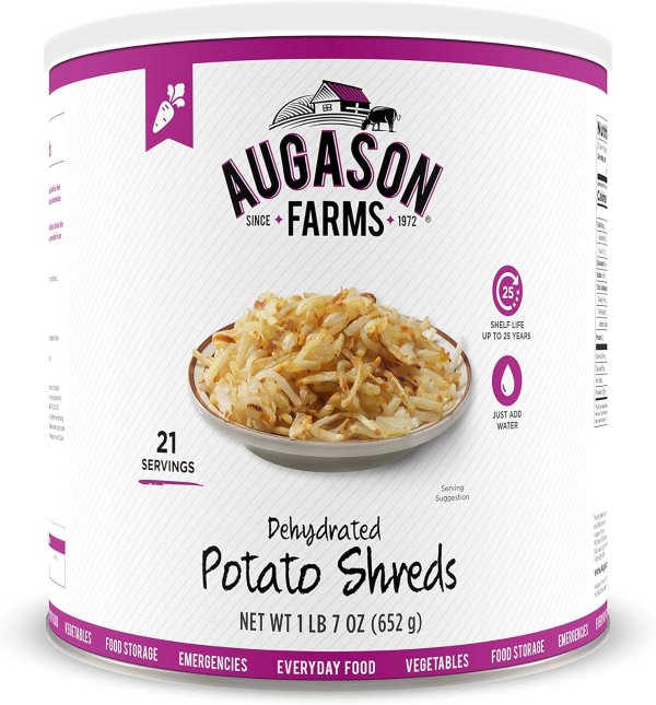 Augason Farms Dehydrated Potato Shreds 1 lb 7 oz