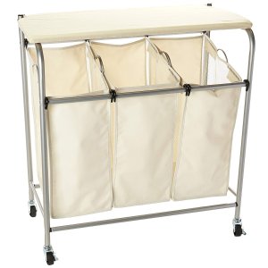 Honey-Can-Do Rolling Laundry Sorter with Ironing Board