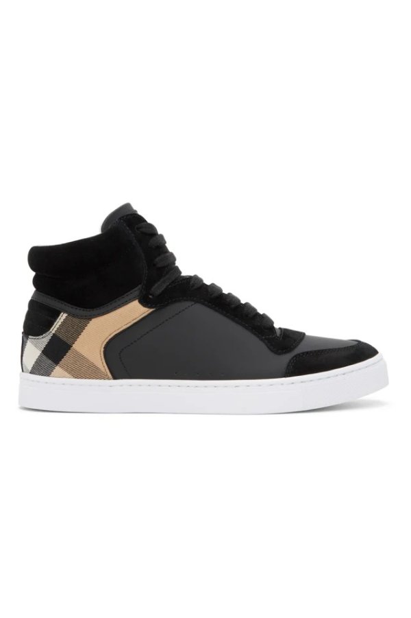 Black House Check Reeth High-Top Sneakers