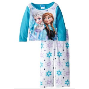  Frozen Anna and Elsa Toddler Fleece Pajama Set (2T)
