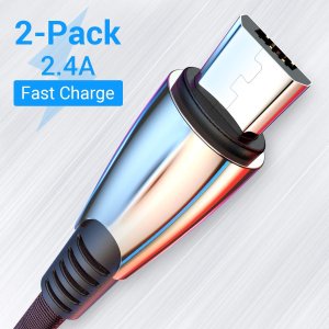 AINOPE 6FT Micro USB Cable Charger 2 Pack