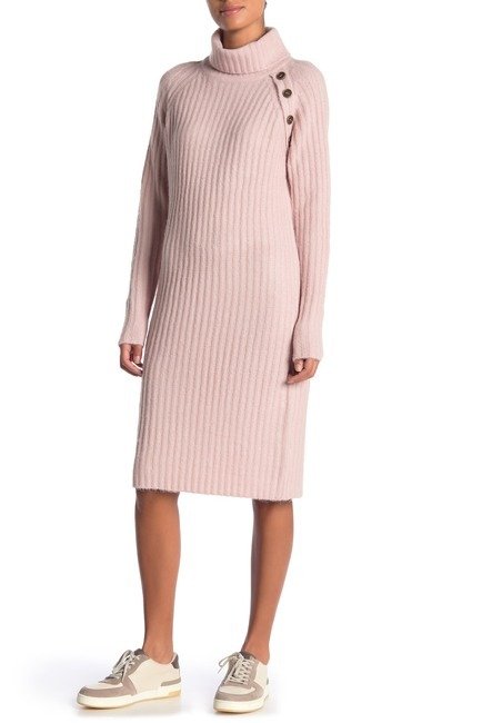 Raglan Turtleneck Sweater Dress