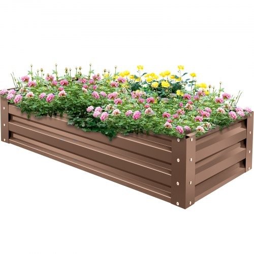 VEVOR Galvanized Raised Garden Bed Metal Planter Box Grow Vegetable Flower 48 in | VEVOR US